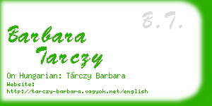 barbara tarczy business card